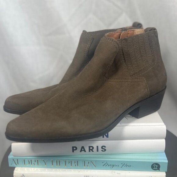 NWOT Lucky Brand Hikalli Nubuck Booties in Carafe/Sandy - Size 9 - Picture 1 of 7